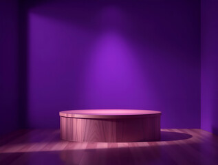 A wooden podium