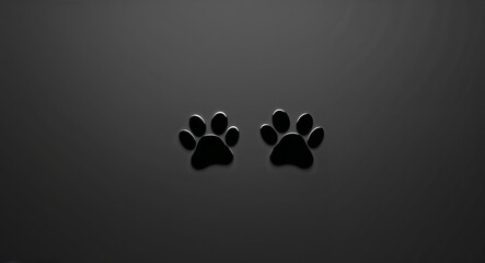 paw print on white background