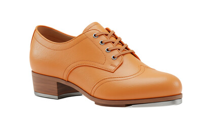 Leather wingtip oxford shoe in warm monochrome