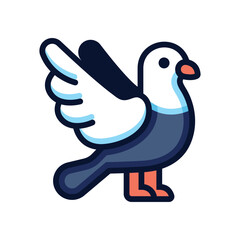 Pigeon Colors Vector Art Illustration Design