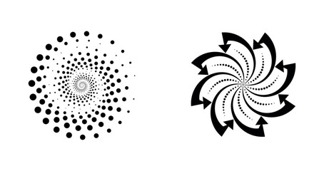 Fototapeta premium Set design spiral circle illustration