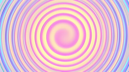 Concentric circles of pastel hues create a vibrant design.