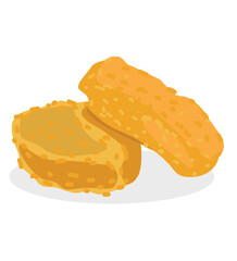 chicken nugget.crispy chicken nuggets fast food icon 