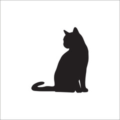 cat,sit,pet modern flat vector for animal companion design vector graphic for pet care