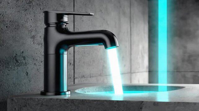 Water tap with sensor.