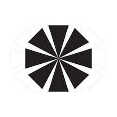 black and white geometric shape