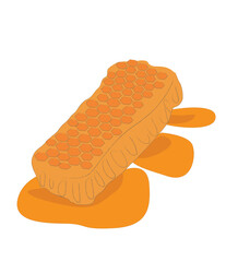 honeycomb isolated.honeycomb bee. Honeycomb and sweet pure honey 