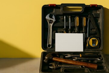 Classic Hand Tools Arrangement with Leather Roll