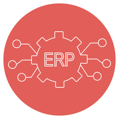 ERP Integration icon, Seamless ERP Integration Unifying Systems for Smarter Business Operations, Streamlining Success How ERP Integration Boosts Efficiency and Growth, vector