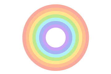 Pastel rainbow flat icon for posters and websites, Vector illustration