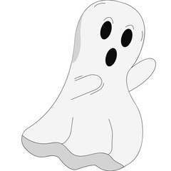 Ghost Halloween Illustration