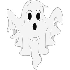 Ghost Halloween Illustration