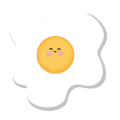 fried egg cute cartoon emotion illustrations