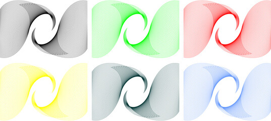 abstract background lines pack six pieces