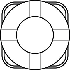 life jacket safe beach summer hand drawing icon element