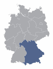 Germany map - Bavaria State