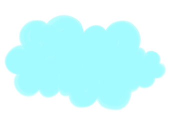 paper cloud on blue background