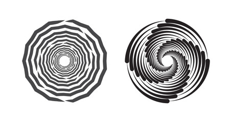 Set design spiral circle illustration