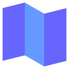 Map logo symbol vector blue