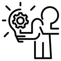 Skill icon line vector illustration