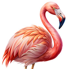 Obraz premium Graceful Pink Flamingo Standing