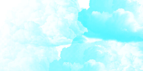 Sunny sky blue light watercolor background. Aquarelle painting brush effect card paper textured canvas cloudy smoke space for text, entertaining card, template. aquamarine color graphics illustration