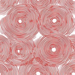 Fototapeta premium Red background featuring smooth black and white curves, great for high-impact visuals and minimalist graphic aesthetics.
