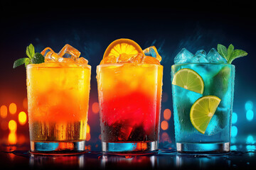 Alcoholic Drinks created with Generative AI Technology, ai, generative