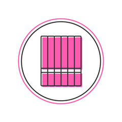 Filled outline Cigarette icon isolated on white background. Tobacco sign. Smoking symbol. Vector