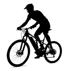 Fototapeta premium silhouette of a cyclist
