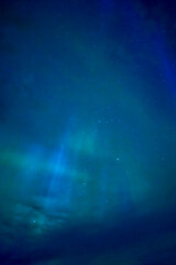Northern lights. Aurorta borealis nature landscape at night