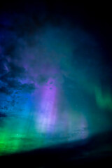 Northern lights. Aurorta borealis nature landscape at night