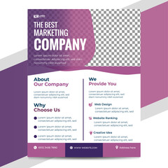 Digital marketing agency and corporate social media post or square banner template