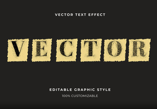 Beige And Black Torn Grunge Font Vintage Stamp Rough Text Effect
