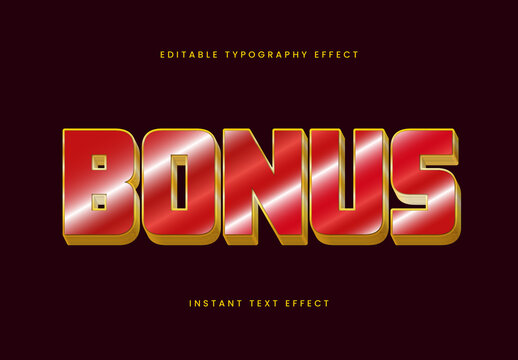Red And Gold 3D Game Luxury Font Shiny Metallic Text Effect