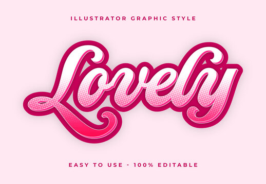 White And Pink Love Font Romantic Candy Sweet Bold Text Effect