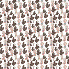 beautiful textile pattern with unique colors