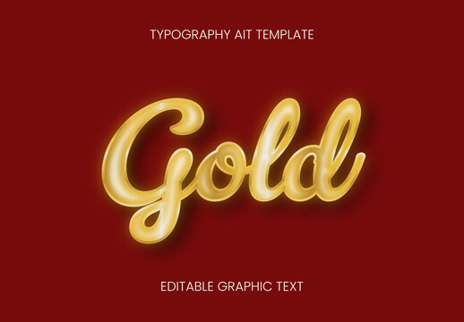 Yellow And Gold Elegant Font Script Glowing Fancy Smooth Text Effect