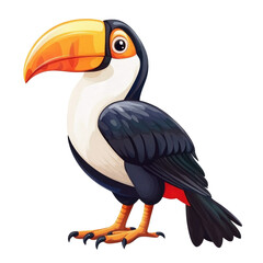 Naklejka premium Toucan Bird Standing Proudly isolated on a transparent background
