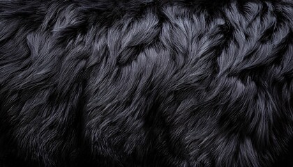 Naklejka premium seamless black sheep fur pattern texture background
