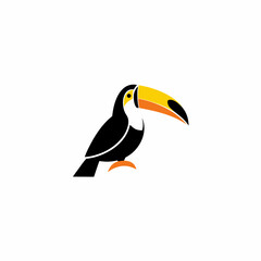 Naklejka premium uncommon bird logo design 