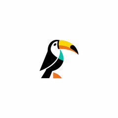 Naklejka premium uncommon bird logo design 