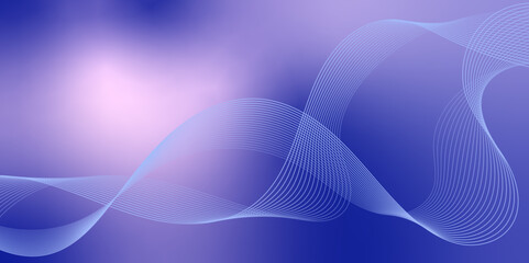 Gradient dark blue background with line waves 3d gradient. can be used for backgrounds. 3d white line waves.
