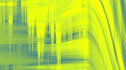 Abstract design with vibrant yellow and teal colors.