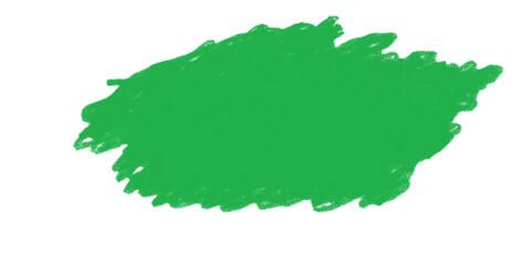 Grunge badge brush, hand drawn green color sticker  isolated on white or transparent background