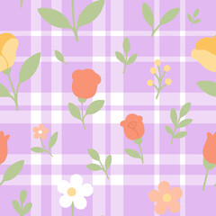 Simple floral seamless ethnic flower pattern for accessories and wrapping paper and clothes print and kids fabrics notebooks.