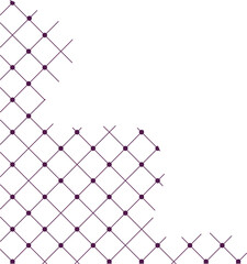 Abstract Grid Corner Decoration