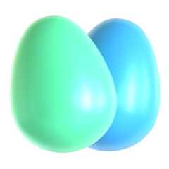 duck egg 3d icon illustration