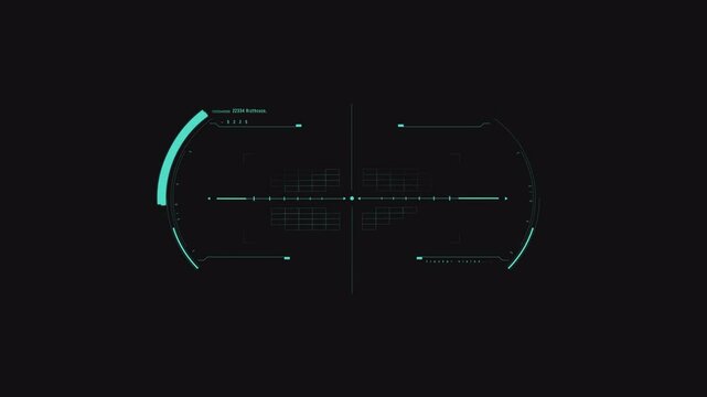 Binocular hud view in 4k with transparent background