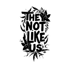 Illustration of they not like us  vector 